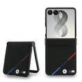 Samsung Galaxy Z Flip8 BMW M Perforated Tricolor Stripe Magnetisk-deksel - svart