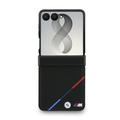 Samsung Galaxy Z Flip8 BMW M Perforated Tricolor Stripe Magnetisk-deksel - svart