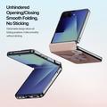 Samsung Galaxy Z Flip8 Dux Ducis Luvy-deksel med fingerring/håndstropp - Lys rosa / sommerfugl