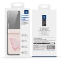 Samsung Galaxy Z Flip8 Dux Ducis Luvy-deksel med fingerring/håndstropp - Lys rosa / sommerfugl