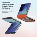 Samsung Galaxy Z Flip8 Dux Ducis Luvy-deksel med fingerring/håndstropp - Oransje / Tusenfryd