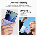 Samsung Galaxy Z Flip8 Dux Ducis Luvy-deksel med fingerring/håndstropp - Lilla / skall