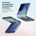 Samsung Galaxy Z Flip8 Dux Ducis Luvy-deksel med fingerring/håndstropp - himmelblå / hjerte