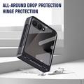 Samsung Galaxy Z Flip8 Plast-deksel med Ytre Beskyttelsesglass - svart