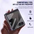 Samsung Galaxy Z Flip8 Plast-deksel med Ytre Beskyttelsesglass - svart