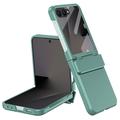 Samsung Galaxy Z Flip8 Plast-deksel med Ytre Beskyttelsesglass - mørkegrønn