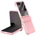 Samsung Galaxy Z Flip8 Plast-deksel med Ytre Beskyttelsesglass - Rosa