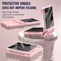 Samsung Galaxy Z Flip8 Plast-deksel med Ytre Beskyttelsesglass - Rosa