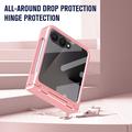 Samsung Galaxy Z Flip8 Plast-deksel med Ytre Beskyttelsesglass - Rosa