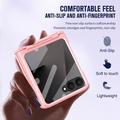 Samsung Galaxy Z Flip8 Plast-deksel med Ytre Beskyttelsesglass - Rosa