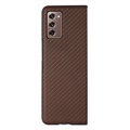 Samsung Galaxy Z Fold2 5G Hybrid-deksel - Carbon Fiber - Brun