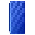 Samsung Galaxy Z Fold3 5G Flip-deksel - Karbonfiber - Blå