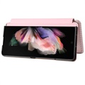 Samsung Galaxy Z Fold3 5G Flip-deksel - Karbonfiber - Roségull