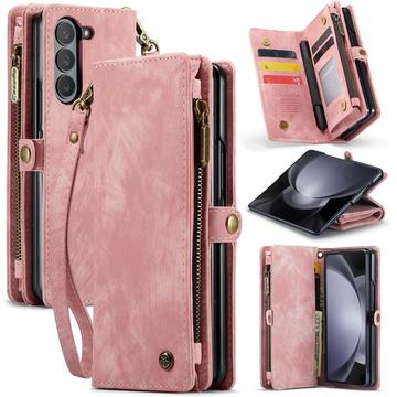 Samsung Galaxy Z Fold6 Caseme 008 2-i-1 Multifunksjonell Lommebok-deksel - Rosa