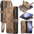 Samsung Galaxy Z Fold6 Caseme C30 Multifunksjonell Lommebok-deksel - Brun