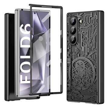 Samsung Galaxy Z Fold6 Mechanical Legend Galvanisert plast-deksel - Svart