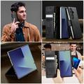 Samsung Galaxy Z Fold7 Caseme 033 Lommebok-etui med kalvestruktur og RFID-blokkering - Svart