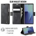 Samsung Galaxy Z Fold7 Caseme 033 Lommebok-etui med kalvestruktur og RFID-blokkering - Svart
