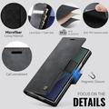 Samsung Galaxy Z Fold7 Caseme 033 Lommebok-etui med kalvestruktur og RFID-blokkering - Svart