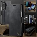 Samsung Galaxy Z Fold7 Caseme 033 Lommebok-etui med kalvestruktur og RFID-blokkering - Svart
