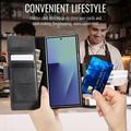 Samsung Galaxy Z Fold7 Caseme 033 Lommebok-etui med kalvestruktur og RFID-blokkering - Svart