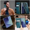 Samsung Galaxy Z Fold7 Caseme 033 Lommebok-etui med kalvestruktur og RFID-blokkering - Grønn