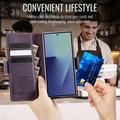 Samsung Galaxy Z Fold7 Caseme 033 Lommebok-etui med kalvestruktur og RFID-blokkering