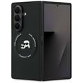 Samsung Galaxy Z Fold7 Karl Lagerfeld Karl and Choupette Heads Magnetisk-deksel - Svart