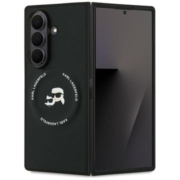 Samsung Galaxy Z Fold7 Karl Lagerfeld Karl and Choupette Heads Magnetisk-deksel - Svart