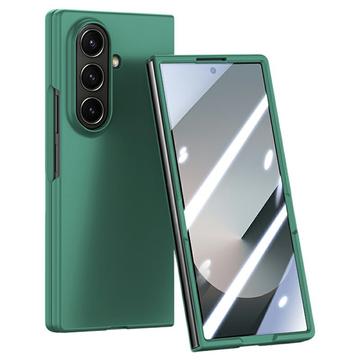 Samsung Galaxy Z Fold7 Plast-deksel med Ytre Beskyttelsesglass - mørkegrønn