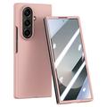 Samsung Galaxy Z Fold7 Plast-deksel med Ytre Beskyttelsesglass - Rosa