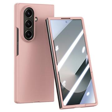 Samsung Galaxy Z Fold7 Plast-deksel med Ytre Beskyttelsesglass - Rosa