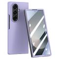 Samsung Galaxy Z Fold7 Plast-deksel med Ytre Beskyttelsesglass - Lilla
