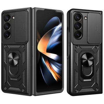Samsung Galaxy Z Fold7 Hybrid-deksel med Roterende Ring med Kameraskjold