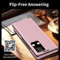 Samsung Galaxy Z Fold7 Smart Clear View Flip-etui med kortspor - Rosa