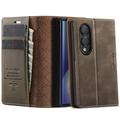 Samsung Galaxy Z Fold8 Caseme 033 Lommebok-etui med kalvestruktur og RFID-blokkering - Kaffe