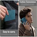 Samsung Galaxy Z Fold8 Caseme 033 Lommebok-etui med kalvestruktur og RFID-blokkering - Grønn