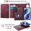 Samsung Galaxy Z Fold8 Caseme C49 2-i-1 avtakbar lommebokveske - MagSafe-kompatibel, RFID - rød