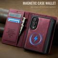 Samsung Galaxy Z Fold8 Caseme C49 2-i-1 avtakbar lommebokveske - MagSafe-kompatibel, RFID - rød