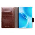 Samsung Galaxy Z Fold8 Qialino Classic Lommebok-deksel I Lær - Mørkebrun