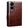 Samsung Galaxy Z Fold8 Qialino Classic Lommebok-deksel I Lær - Mørkebrun
