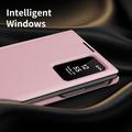Samsung Galaxy Z Fold8 Smart Clear View Flip-etui med kortspor - Rosa