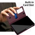 Samsung Galaxy Z Fold8 Smart Clear View Flip-etui med kortspor - vinrød