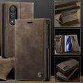 Samsung Galaxy Z Fold8 Ultra Caseme 033 Lommebok-etui med kalvestruktur og RFID-blokkering - Kaffe