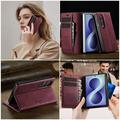 Samsung Galaxy Z Fold8 Ultra Caseme 033 Lommebok-etui med kalvestruktur og RFID-blokkering - rød