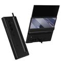 Samsung Galaxy Z TriFold Kickstand-etui med skjermbeskytter i herdet glass og styluspenn - Svart