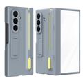 Samsung Galaxy Z TriFold Kickstand-etui med skjermbeskytter i herdet glass og styluspenn - Grå