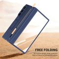 Samsung Galaxy Z TriFold Kickstand-etui med skjermbeskytter i herdet glass og styluspenn - Safir
