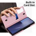 Samsung Galaxy Z TriFold Smart Clear View Flip-etui med kortspor - Rosa