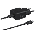 Samsung USB-C Strømadapter med Kabel EP-T2510XBEGEU - 25W - Svart